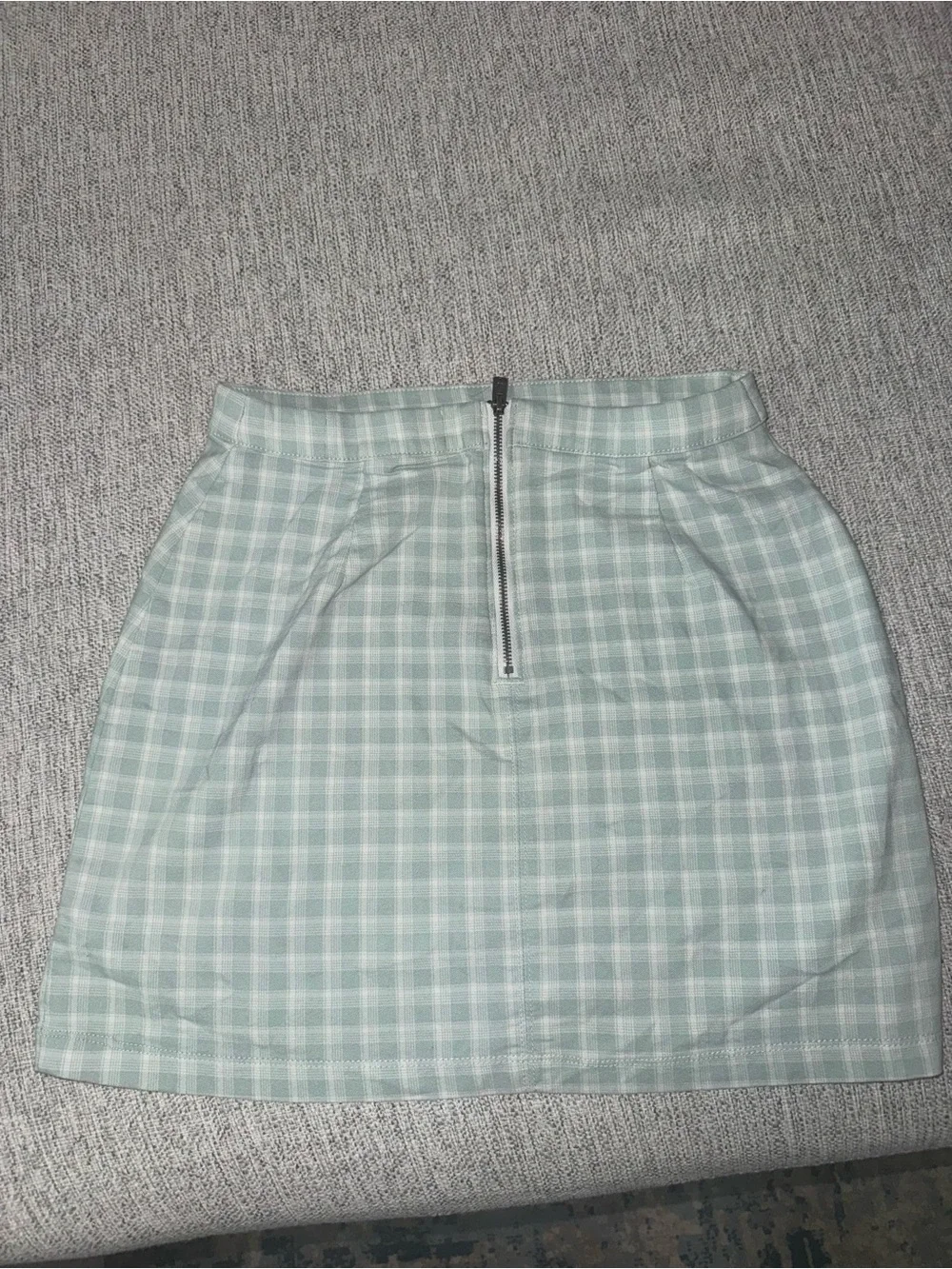 Hollister Mint Green Plaid Mini Skirt